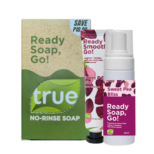 GIFT BUNDLE - SWEET PEA BLISS NO RINSE SOAP AND HAND CREAM PAIR