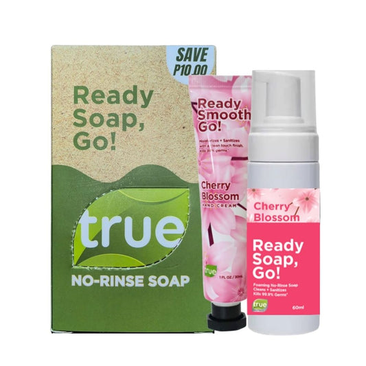 GIFT BUNDLE - CHERRY BLOSSOMS NO RINSE SOAP AND HAND CREAM PAIR