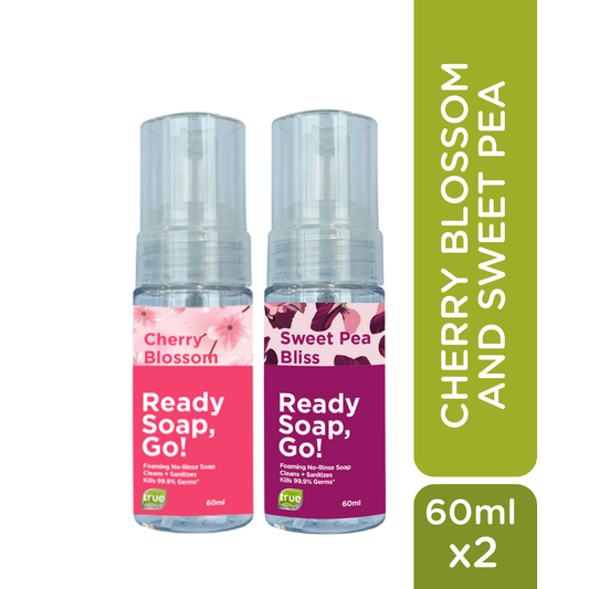 Ready Soap Go Bundle 60ml - CHERRY BLOSSOM AND SWEET PEA