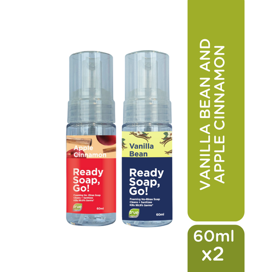 Ready Soap Go Bundle 60ml - VANILLA BEAN AND APPLE CINNAMON