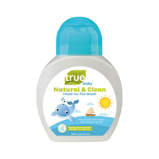 True Baby Natural & Clean Head to Toe Wash 200ml